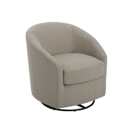 Contemporary Swivel Glider Chair With 360 Degree Rotation
