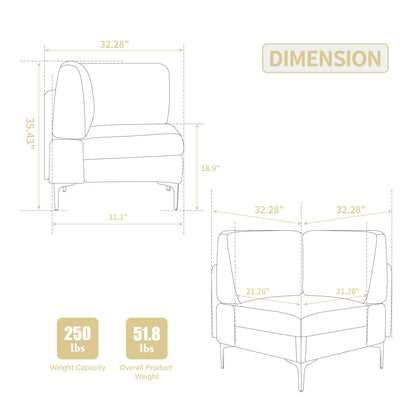 Modular Sectional Sofa Corner Seat