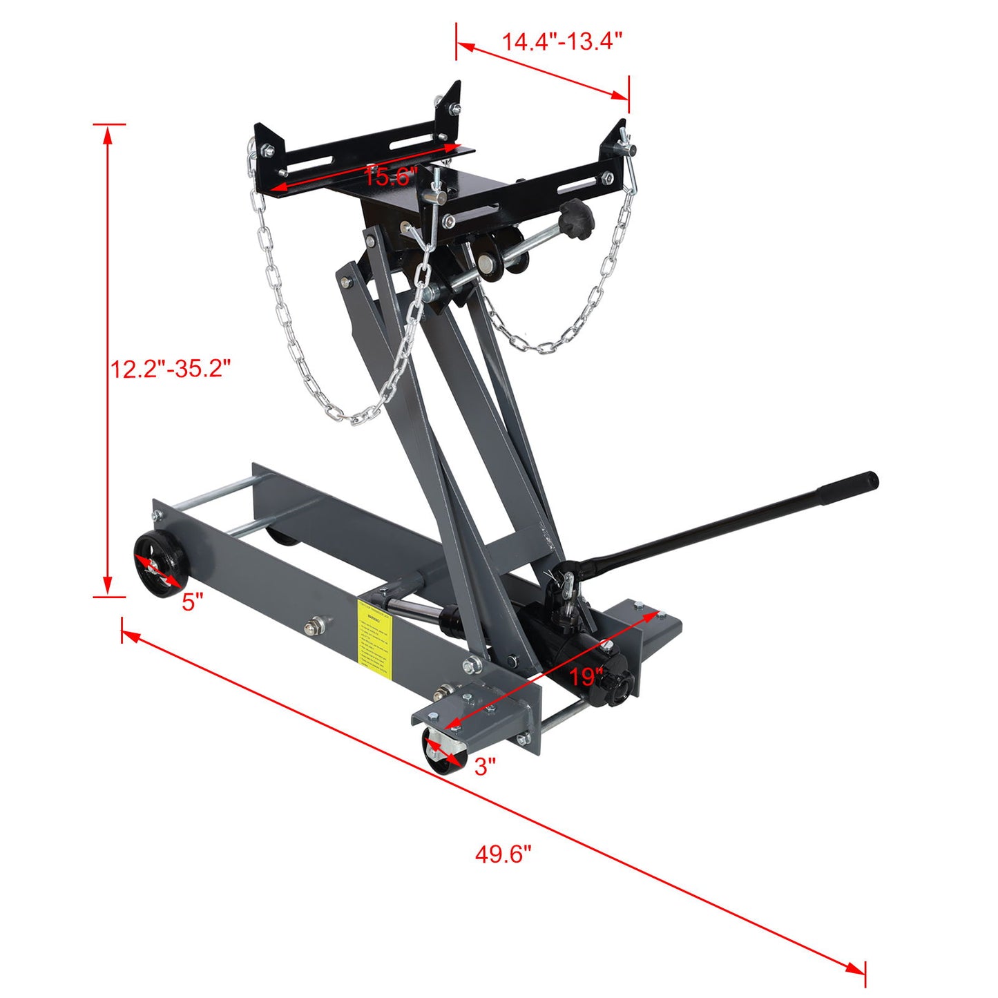 Hydraulic Floor Jack, Low Profile Transmission Service