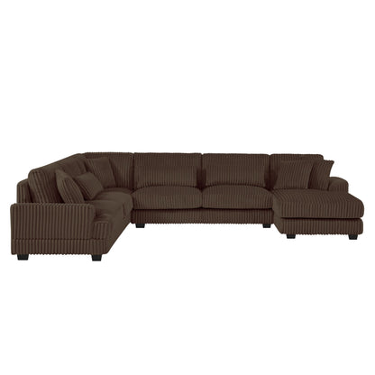 Oversized Sectional Sofa U - Shaped Sofa Couch Modern Sofa Upholstered In Soft With A Chaise Lounge For Living Room