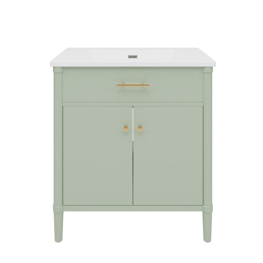 Bathroom Vanity With Sink, Soft Close Doors And Adjustable Shelf