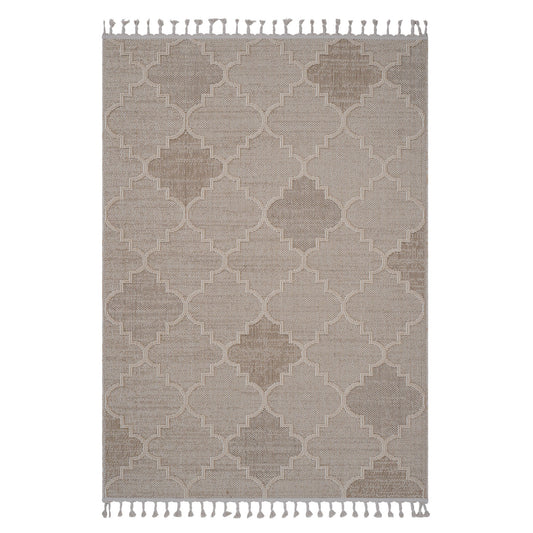 Guros - 6' X 9' Trellis Indoor / Outdoor Area Rug - Cream