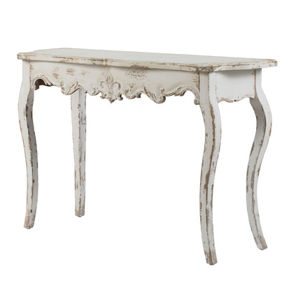 Slimline wash Console Table, For Hallway Living Room Bedroom - White Washed