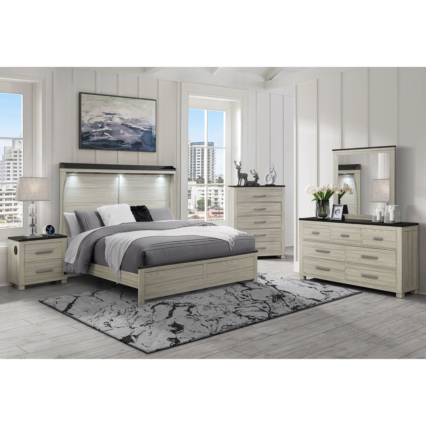 Augusta - Bed With Lit Headboard