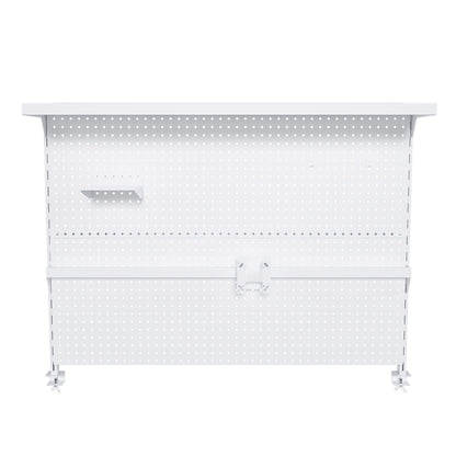 Clamp On Desk Pegboard With Single Monitor Stand
