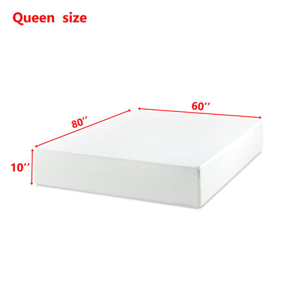 10" Tea Memory Foam Mattress In Box, Fiberglass Free