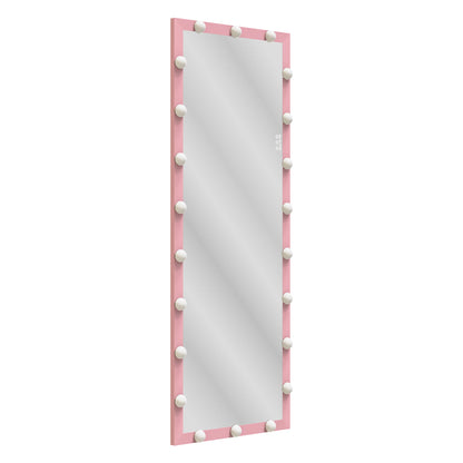 Full Length Mirror With Lights Full Body Vanity Mirror With 3 Color Modes Lighted Standing Floor Mirror For Dressing Room Bedroom Wall Mounted Touch Control