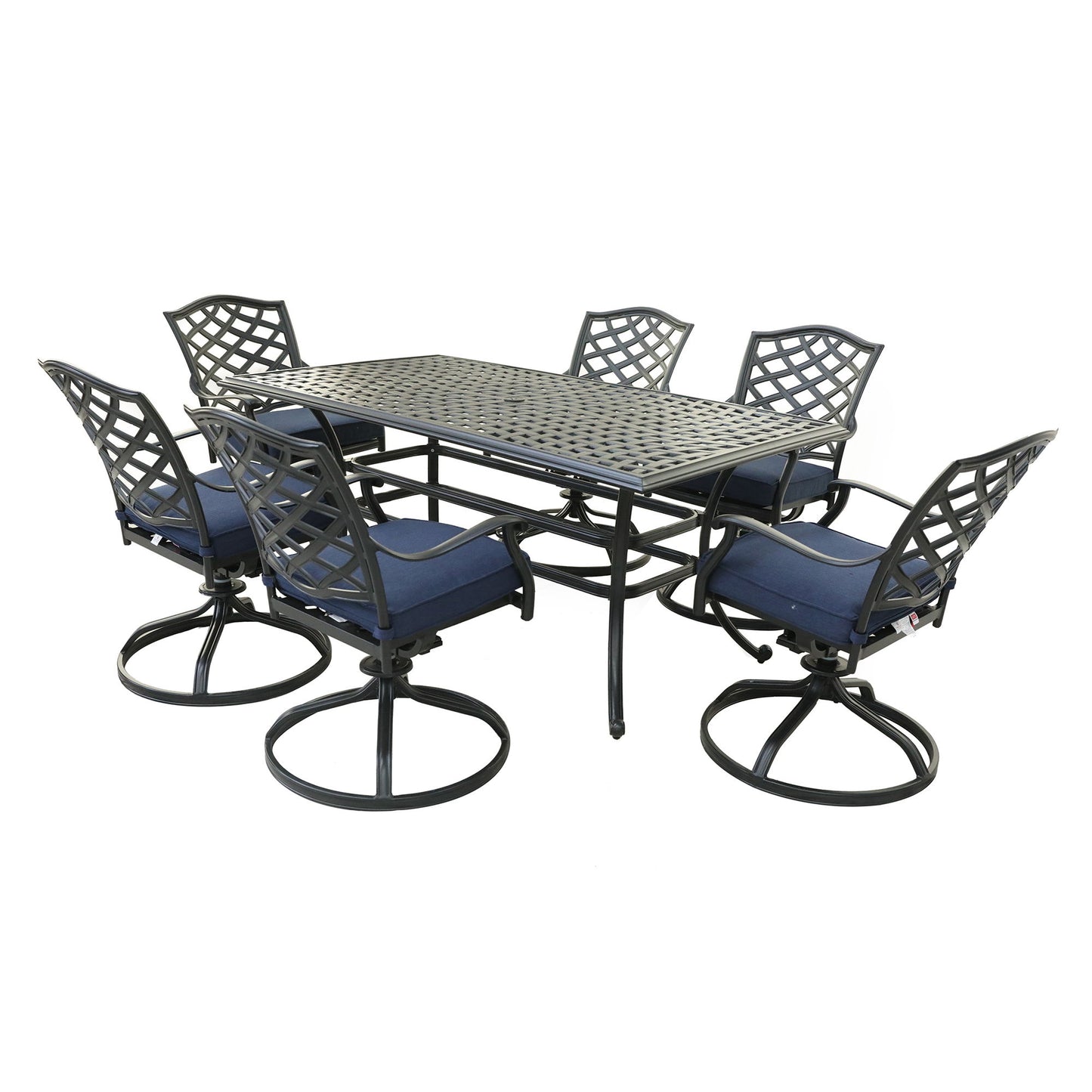 Rectangular Aluminum Dining Set & Cushions