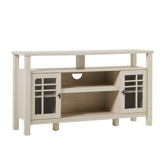 2 Door Sideboard With Windowpane Design - Ivory Oak