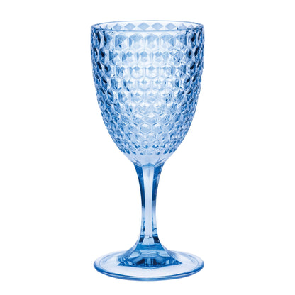 Diamond Cut Plastic Wine Glasses (Set of 4)