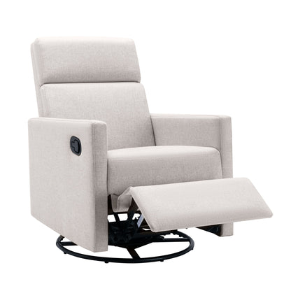 Modern Upholstered Rocker Nursery Chair Seating Glider Swivel Recliner Chair