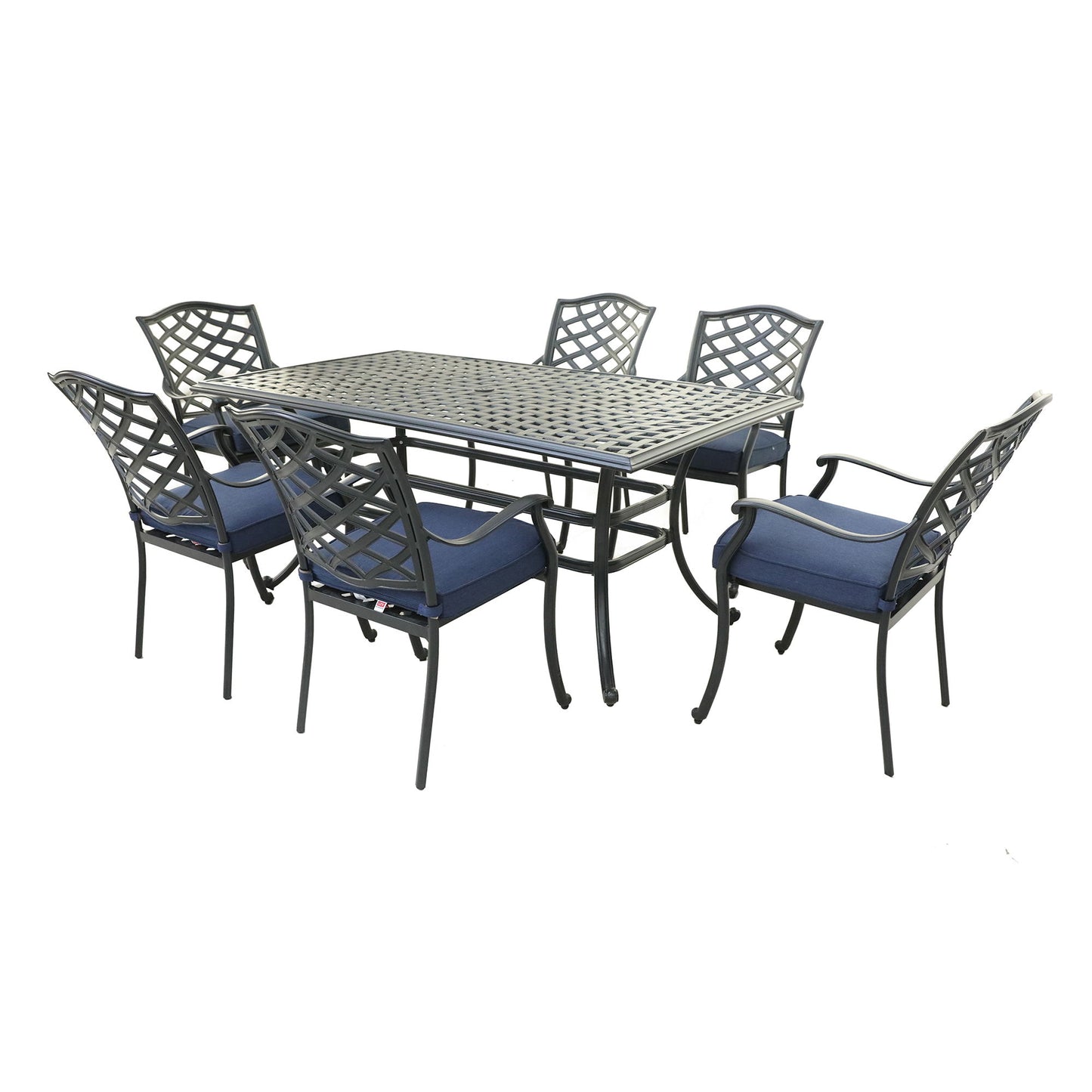 Rectangular Aluminum Dining Set & Cushions