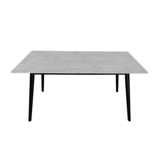 Chic Dining Table With High Pressure Laminate Top And Solid Wood Legs - Natural