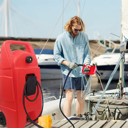 Gas Caddy With Wheels, Fuel Transfer Tank, Gasoline Diesel Can