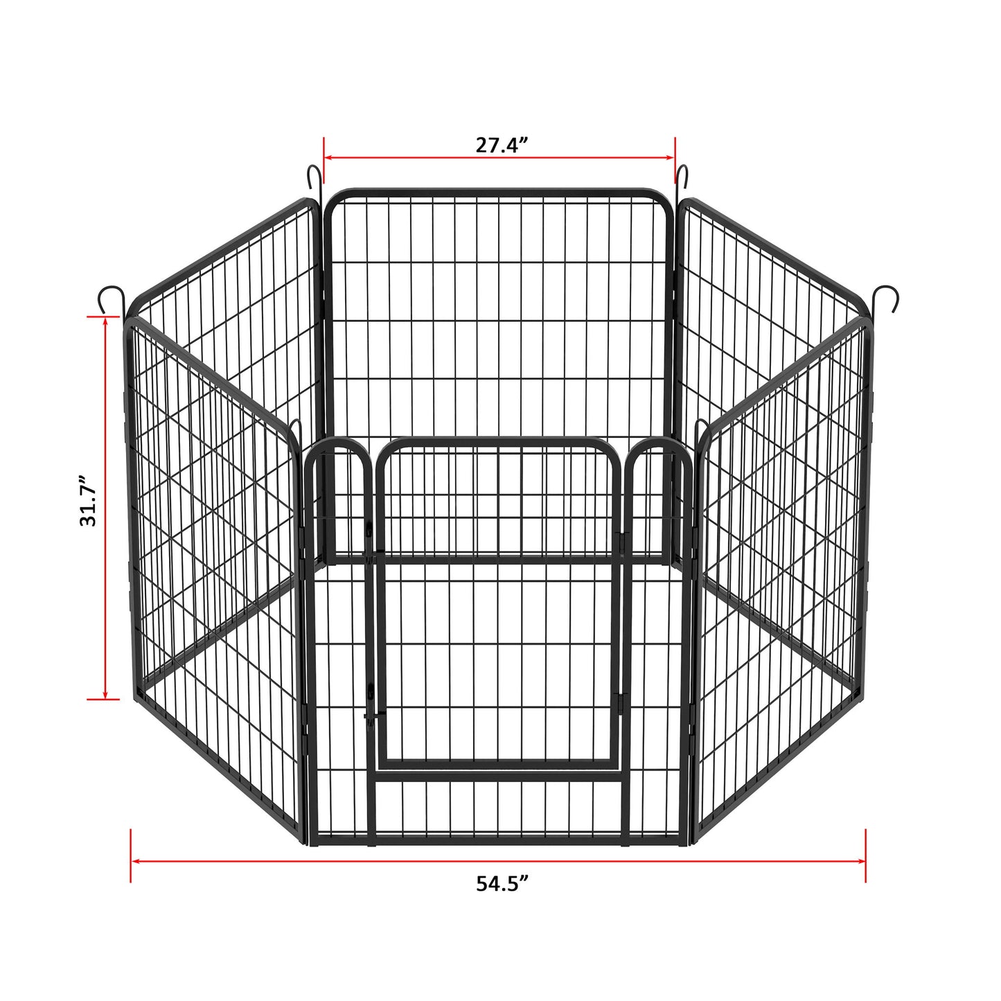 Heavy Duty Metal Playpen With Door, Dog Fence Pet Exercise Pen For Outdoor, Indoor