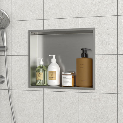 Stainless Steel Shower Niche With Seamless Design For Bathroom Storage