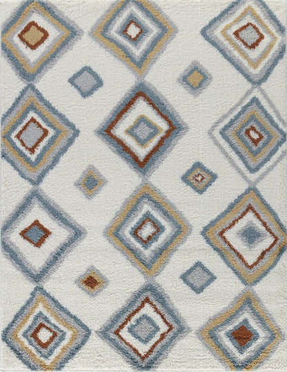 Loft Shag - 7'10" X 9'10" Shaggy Area Rug - Ivory, Polypropylene