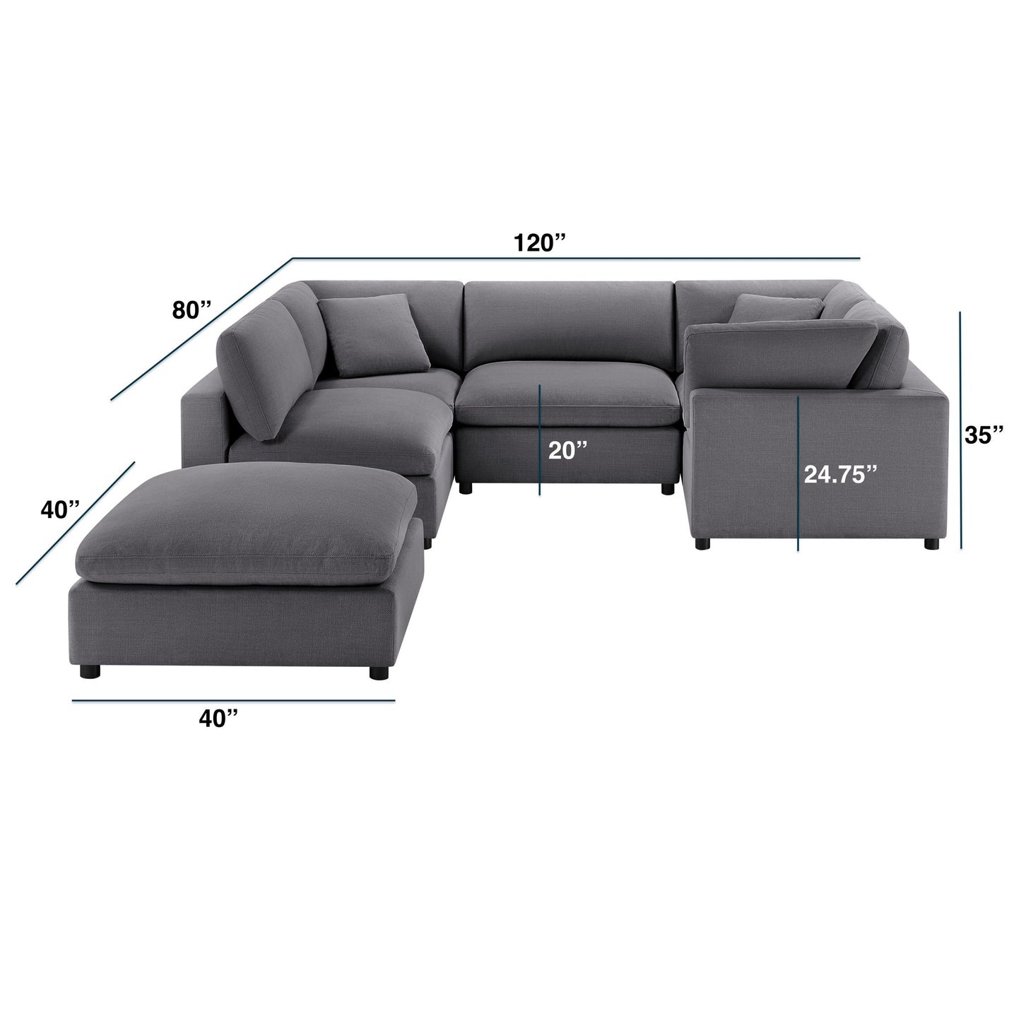 Cassandra - Sofa With Ottoman