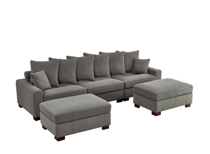 5 Seater Oversized Convertible L & U Shaped Couch