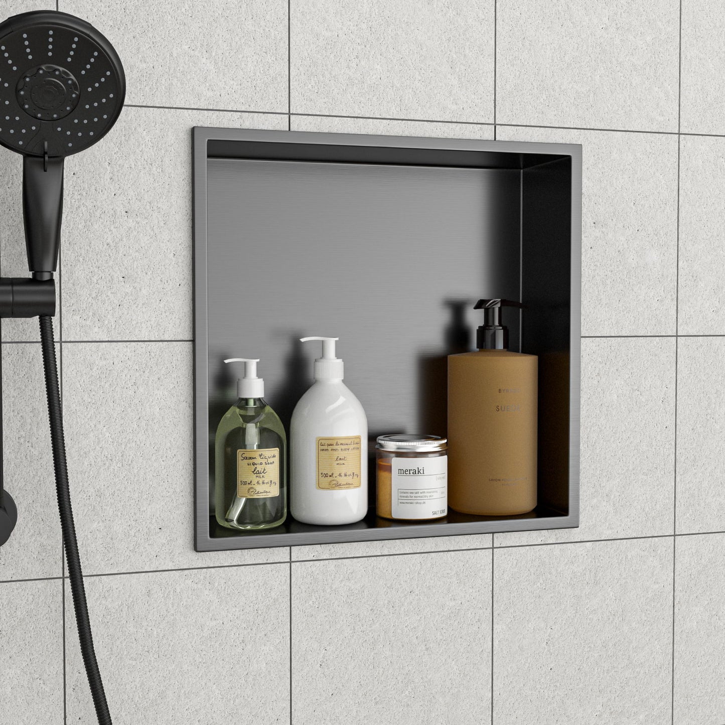 Stainless Steel Shower Niche With Seamless Design For Bathroom Storage