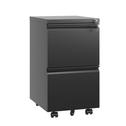 Metal Drawer Mobile File Cabinet With Lock For Home Office Organizer