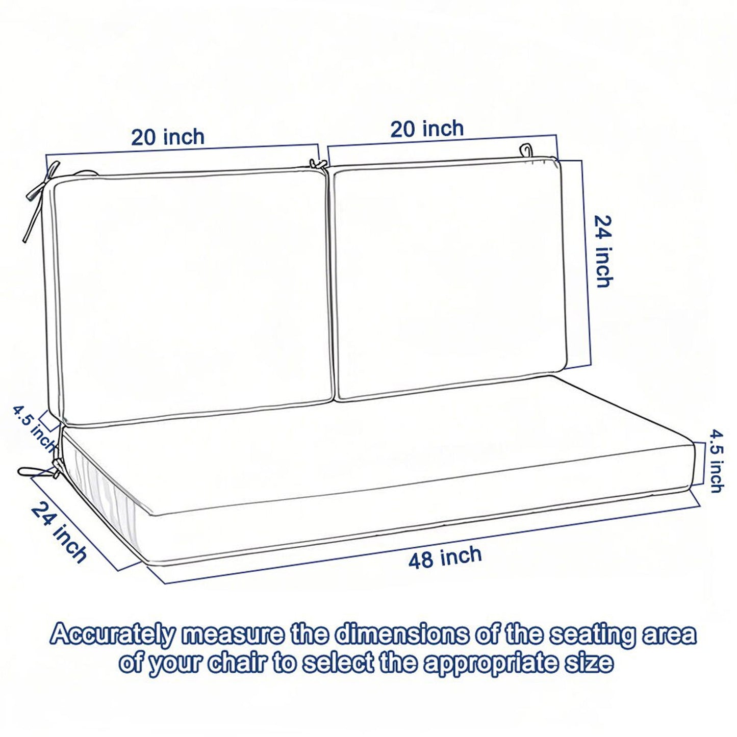 Deep Seat Waterproof Replacement Patio Chair Cushions For Patio Furniture