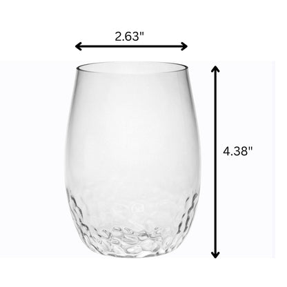 Tritan Hammer - Leadingware Plastic Wine Glasses (Set of 4), Unbreakable 15Oz - Clear