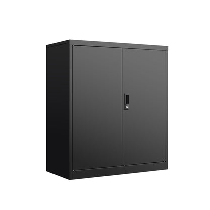 Metal Storage Cabinet With Locking Doors And Adjustable Shelf, Folding Filing Storage Cabinet, Folding Storage Locker Cabinet For Home Office, School, Garage