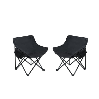 Portable Folding Camping Chairs With Carry Bag (Set of 2)